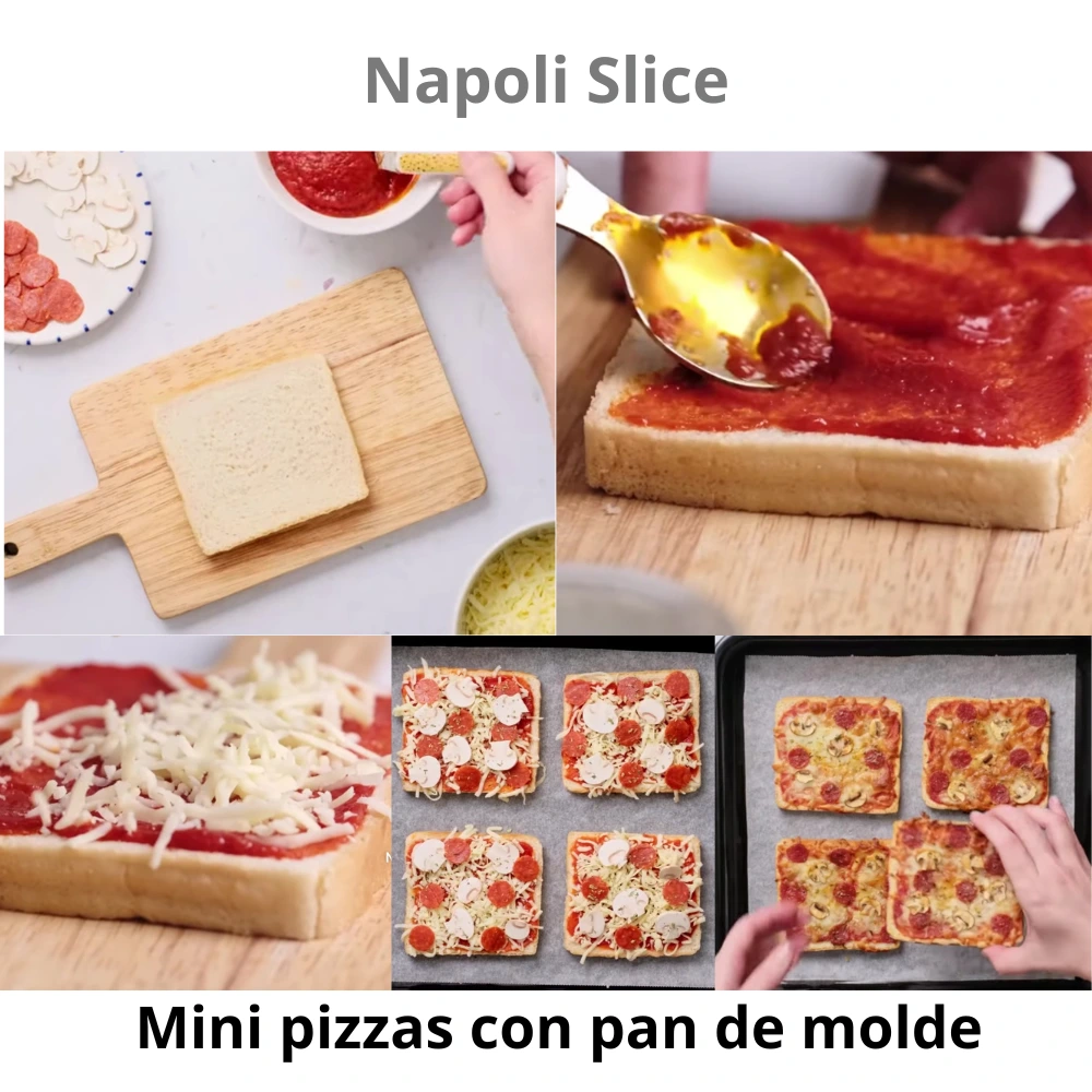 Mini pizzas con pan de molde